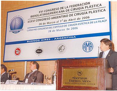Expositor en el XVI Congreso de la Federacion  Iberolatinoamericana de Cirugia Plastica  y  XXXVI Congreso Argentino de Cirugia Plastica-